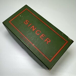 1936 antique Singer sewing machine box and parts